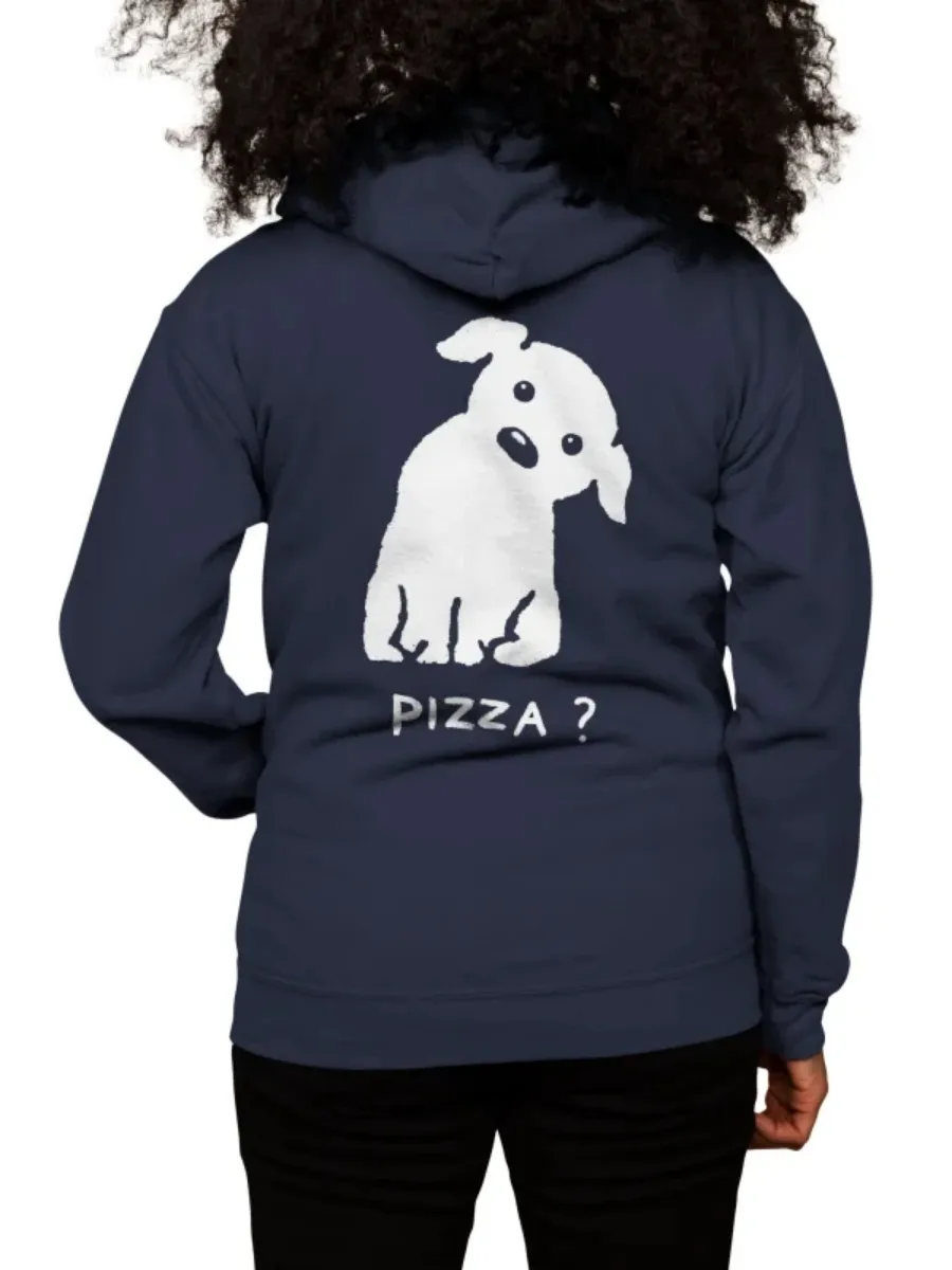 Dog Print Hoodie with Pockets