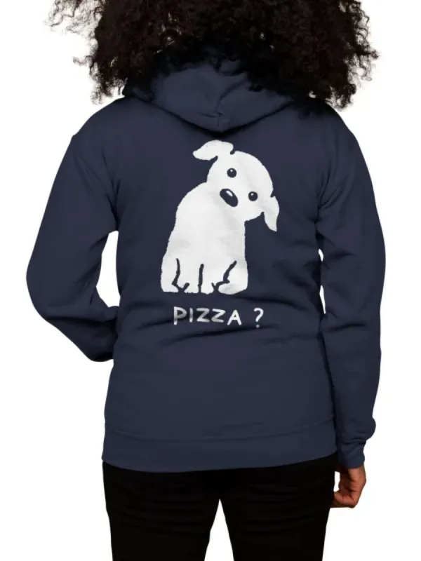 Dog Print Hoodie with Pockets