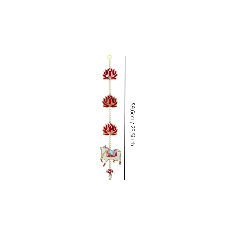 Lotus and Cow Hanging Decor, Home Accent