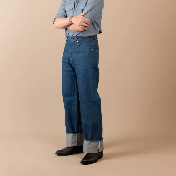 Comfort Cut Wide Straight Denim Jeans