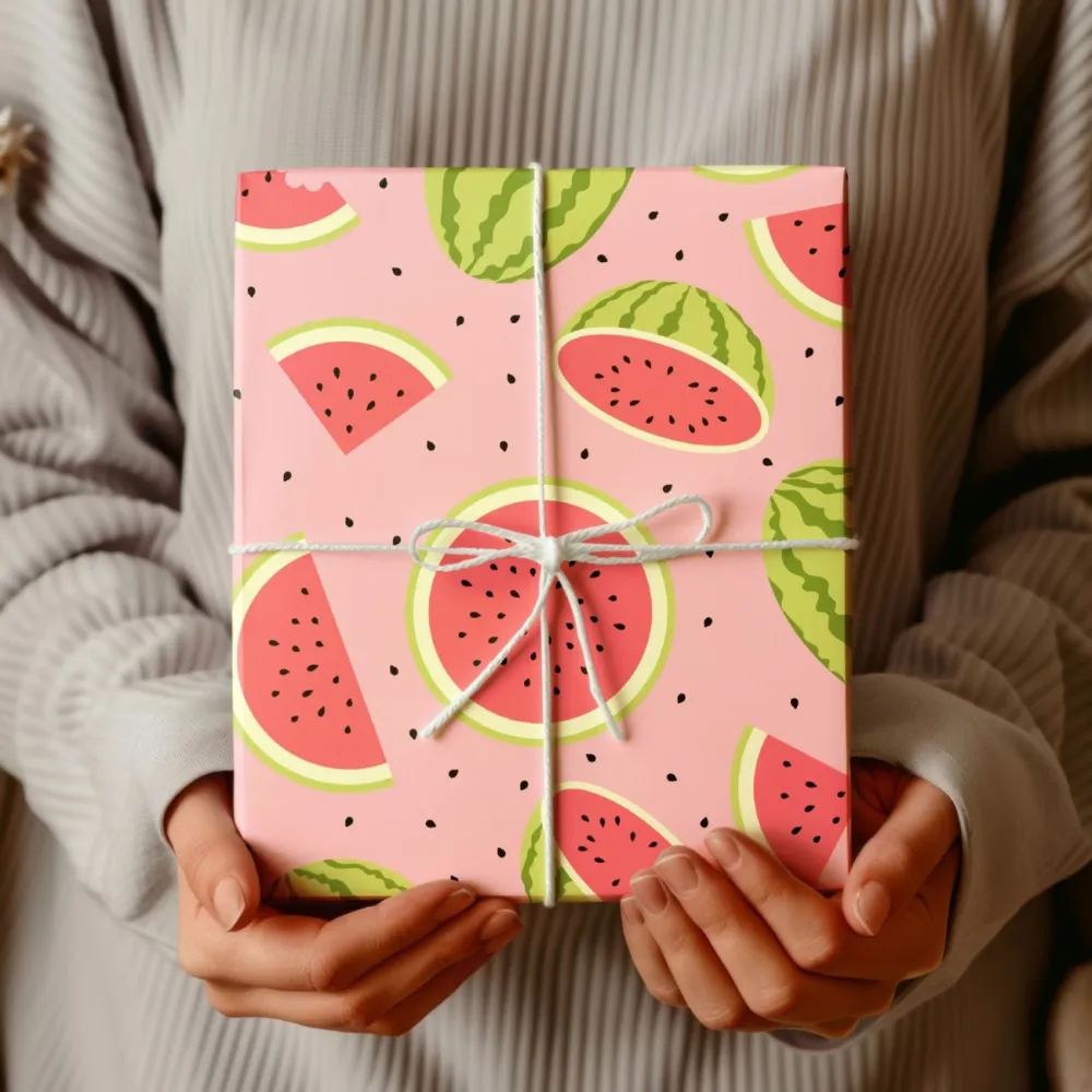 Watermelon-Print Gift Wrapping Paper