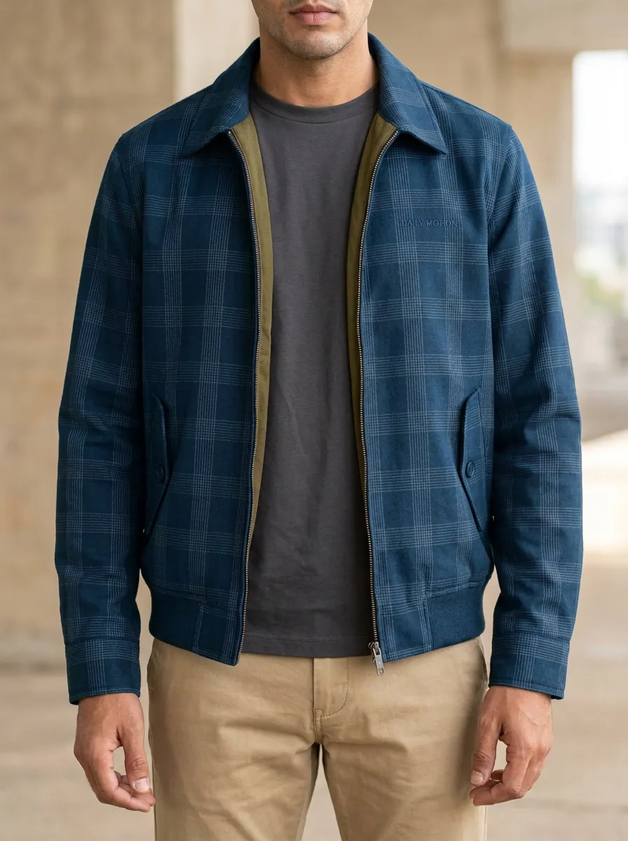 Plaid Harrington Zip Jacket