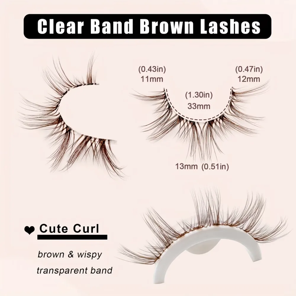 Fluffy Brown False Eyelashes