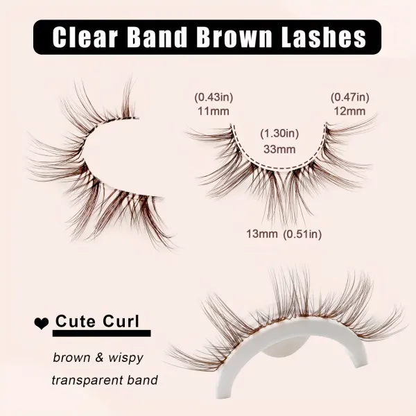 Fluffy Brown False Eyelashes