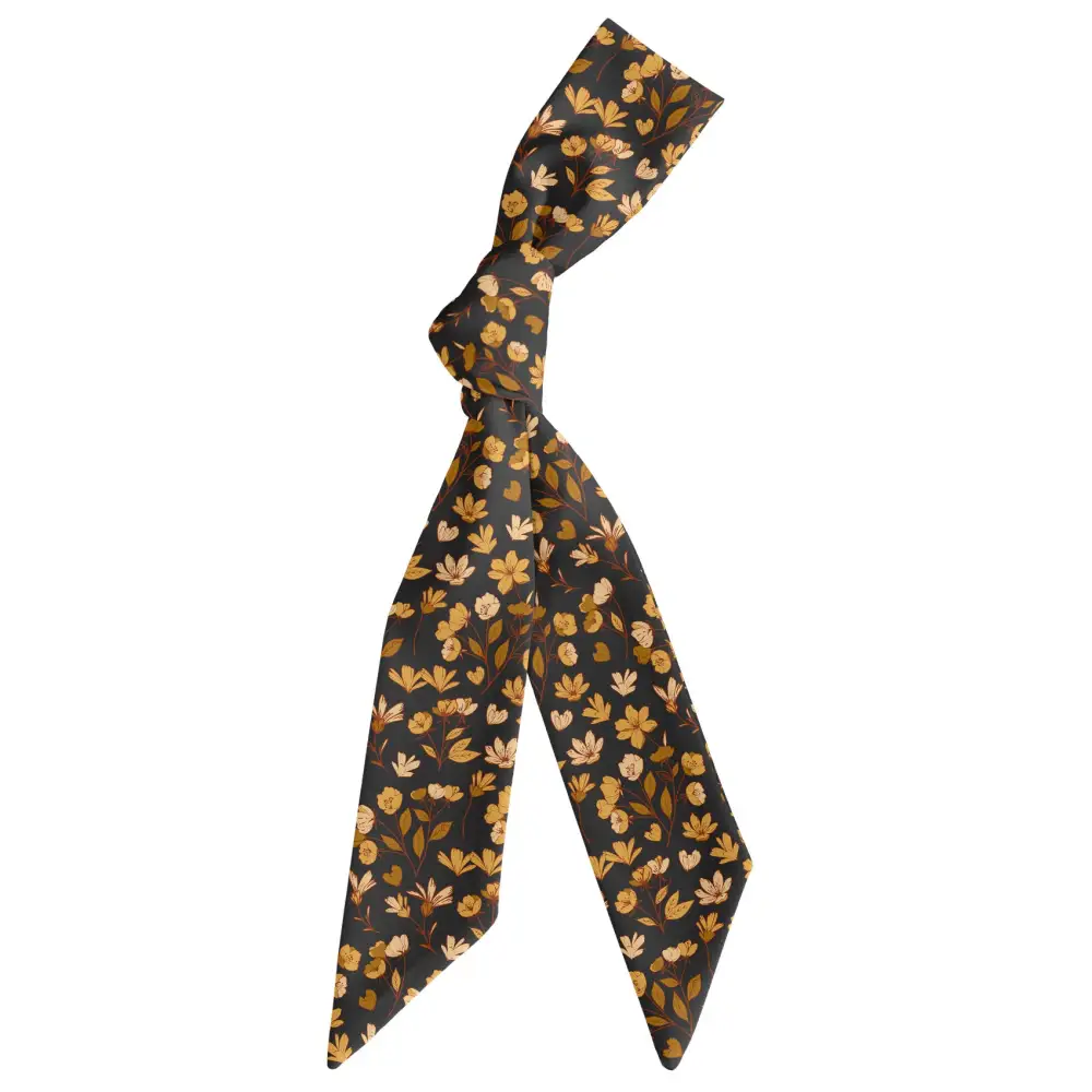 Midnight Floral Pattern Hair Scarf
