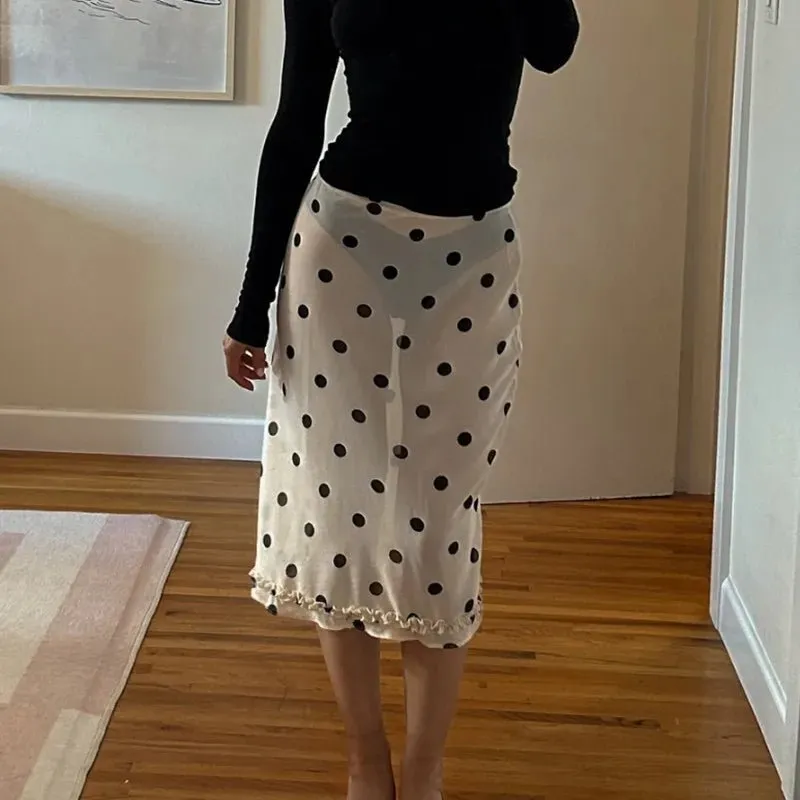 Modern Mesh Ruffle Midi Dress
