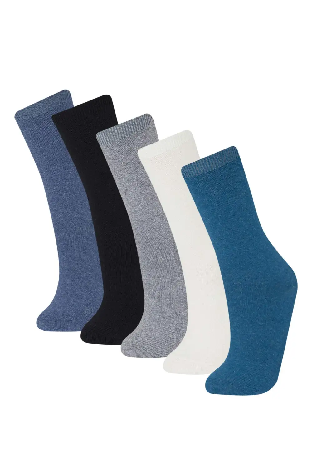 Five Pairs Of Pure Cotton Knee-High Socks