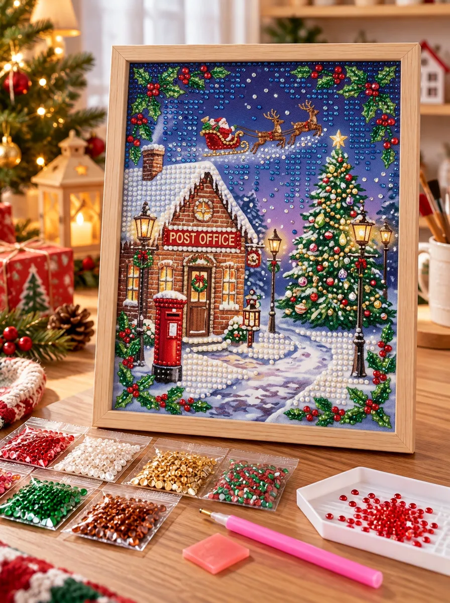 Post Office Santa Sleigh Christmas DIY Diamond Painting Kit