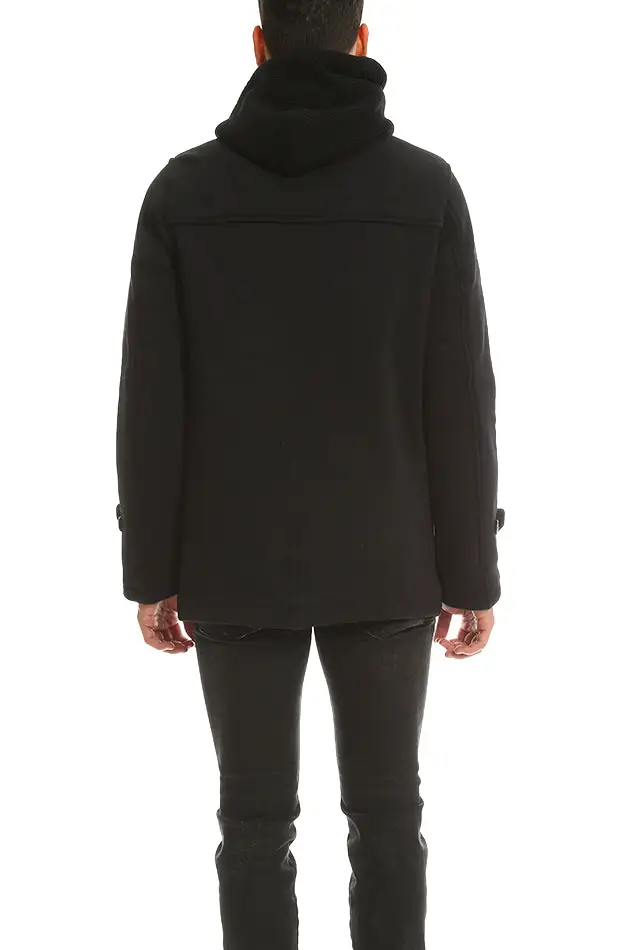 Wool Knit Double-Breasted Coat