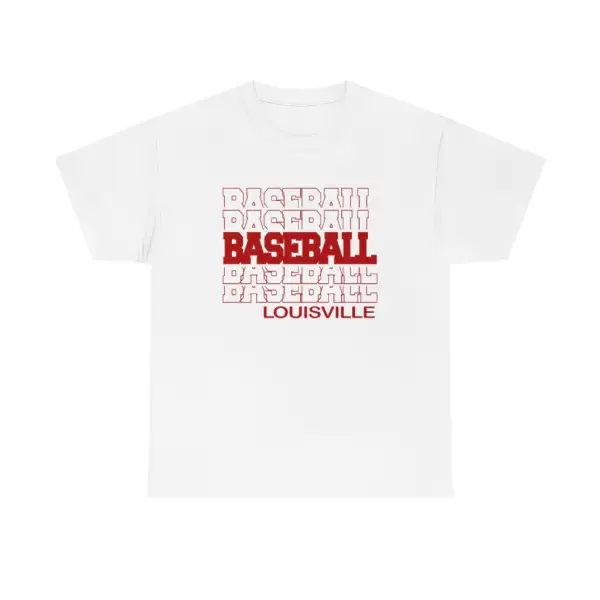 Baseball Louisville in Modern Stacked Lettering T-Shirt