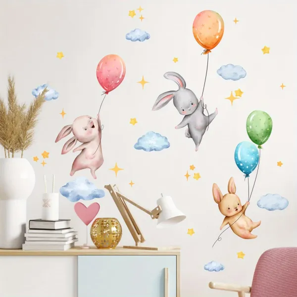 Watercolor Bunny Wall Art