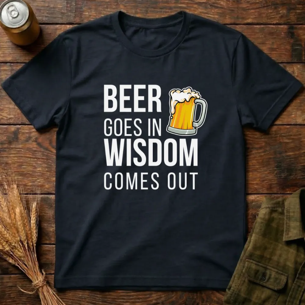Beer Wisdom Graphic Cotton T-Shirt