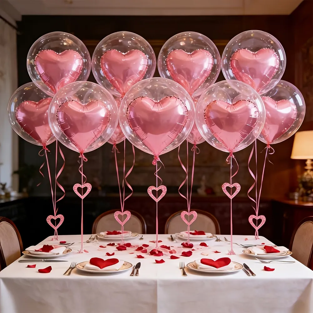 Romantic Double Heart Balloon Set