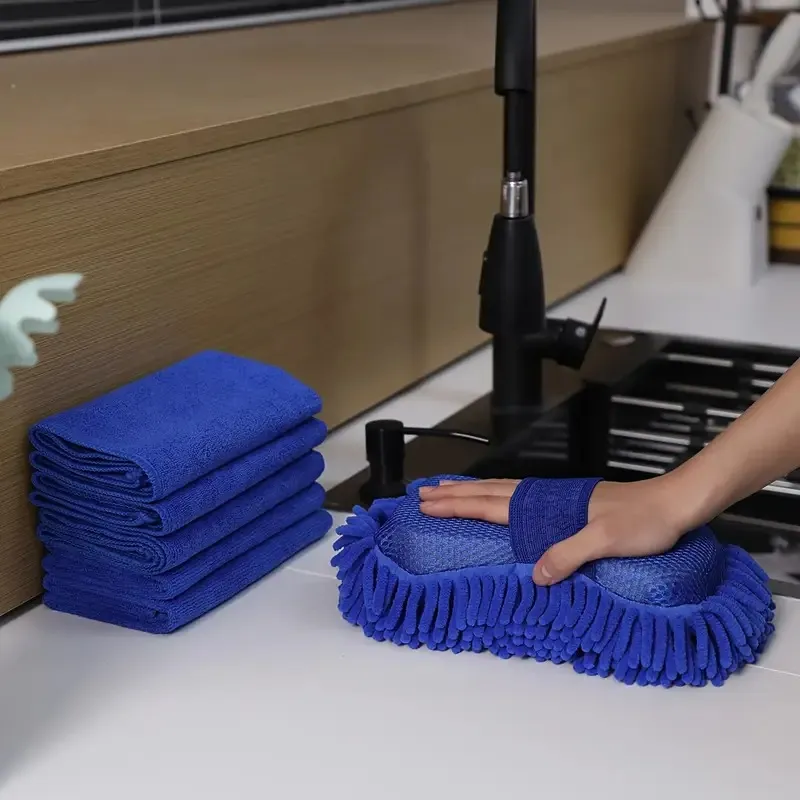 Super Absorbent Chenille Sponge Microfiber Car Wash Towel Set