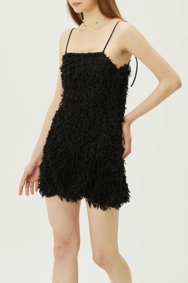 Faux Feather Dress
