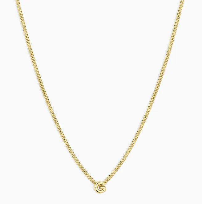 Refined Initial Pendant Necklace