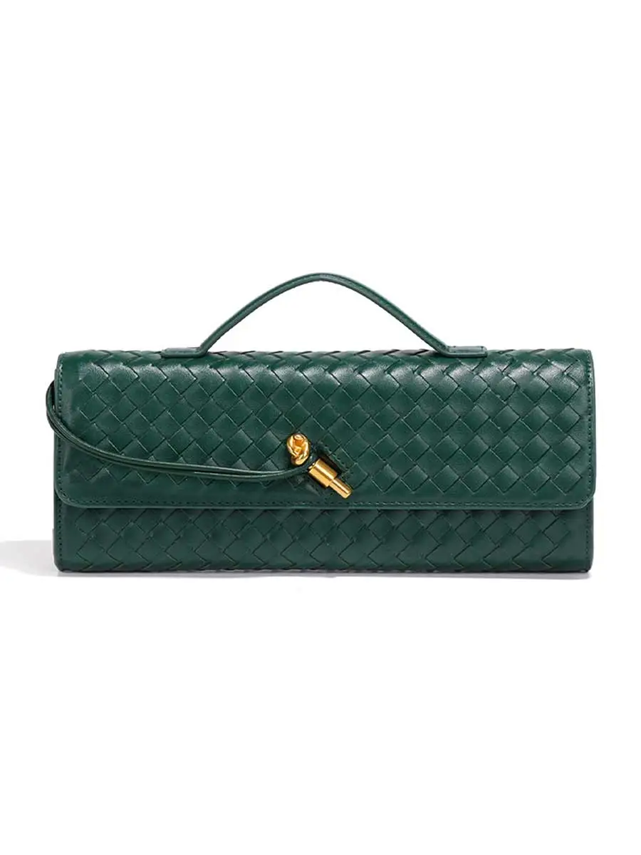Marcella Woven Leather Clutch Bag