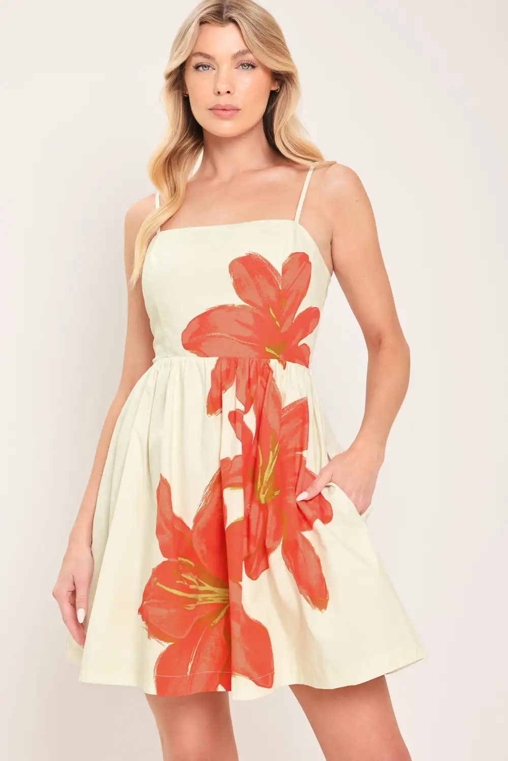 Classic Cotton Printed Mini Dress