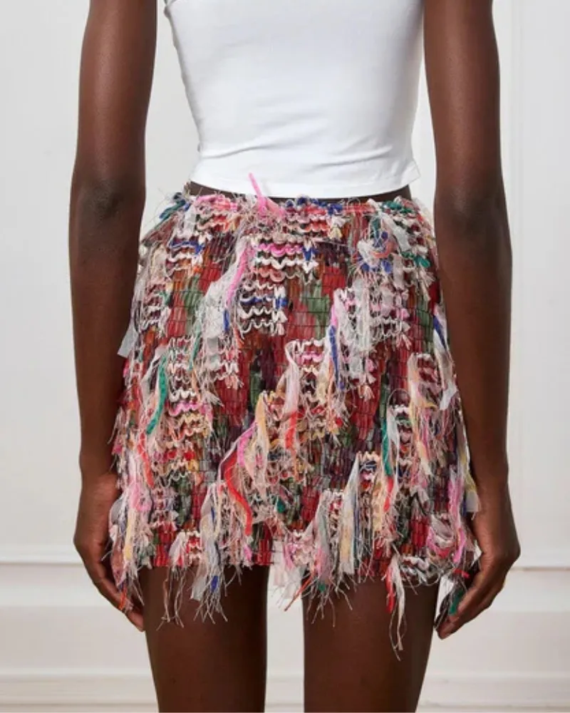 Fringe Short Skirt