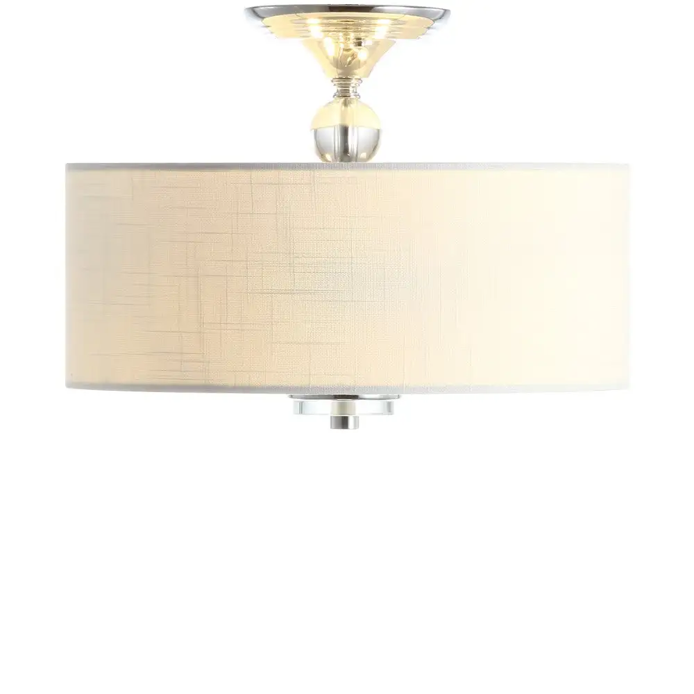 Metal Crystal LED Semi-Flush Mount