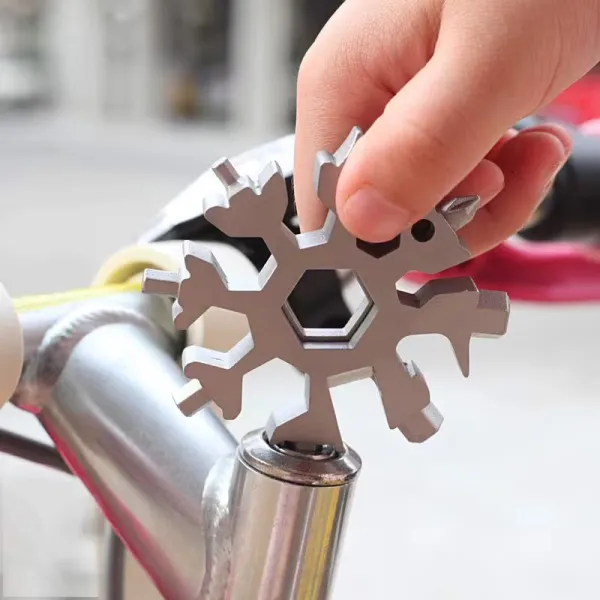 Portable Snowflake Shaped Multi-Tool Hex Wrench