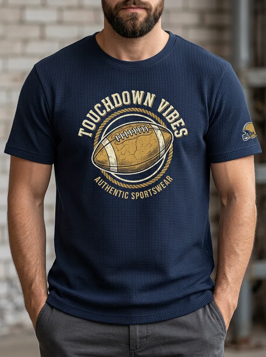 Football Graphic Casual T-Shirt