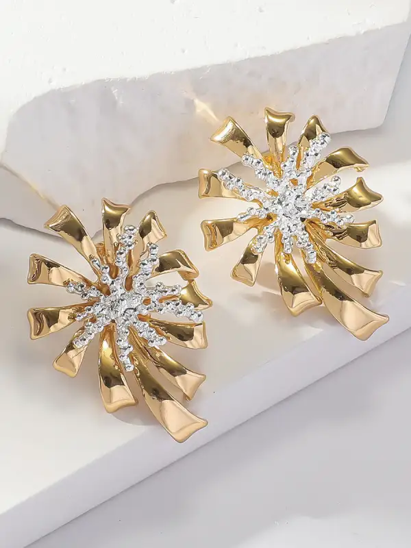Streamlined Textured Accent Earrings