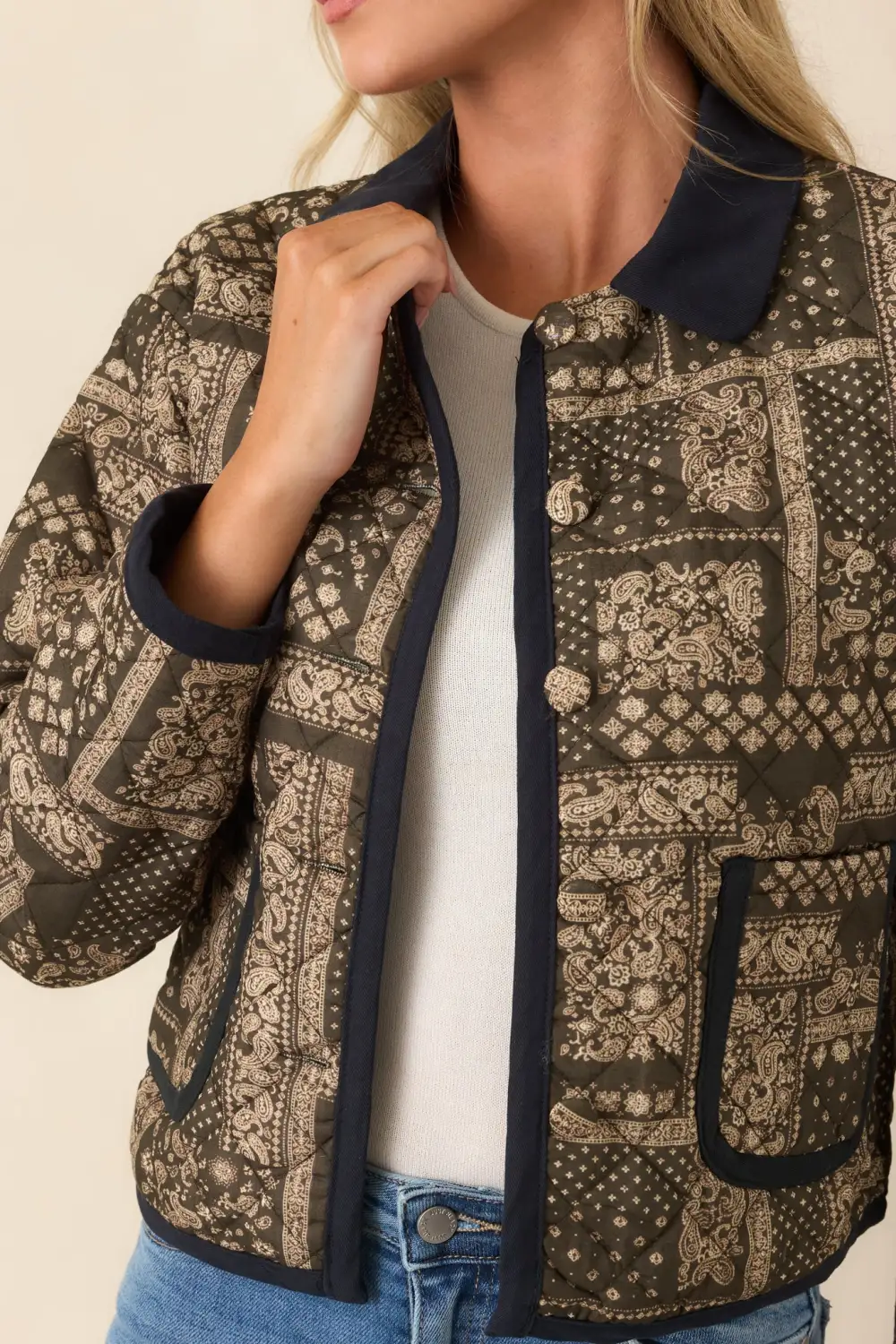 Quilted Paisley Jacket
