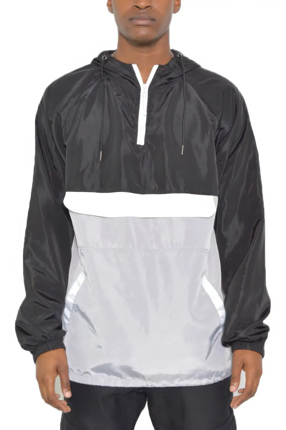 Classic Color Block Pullover Anorak Jacket