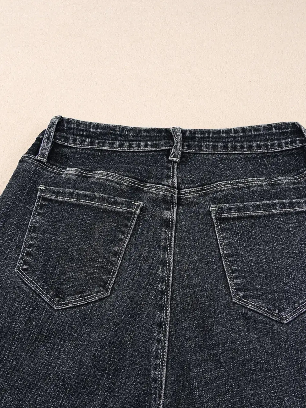 Flare Leg Seam Detail Denim Jeans