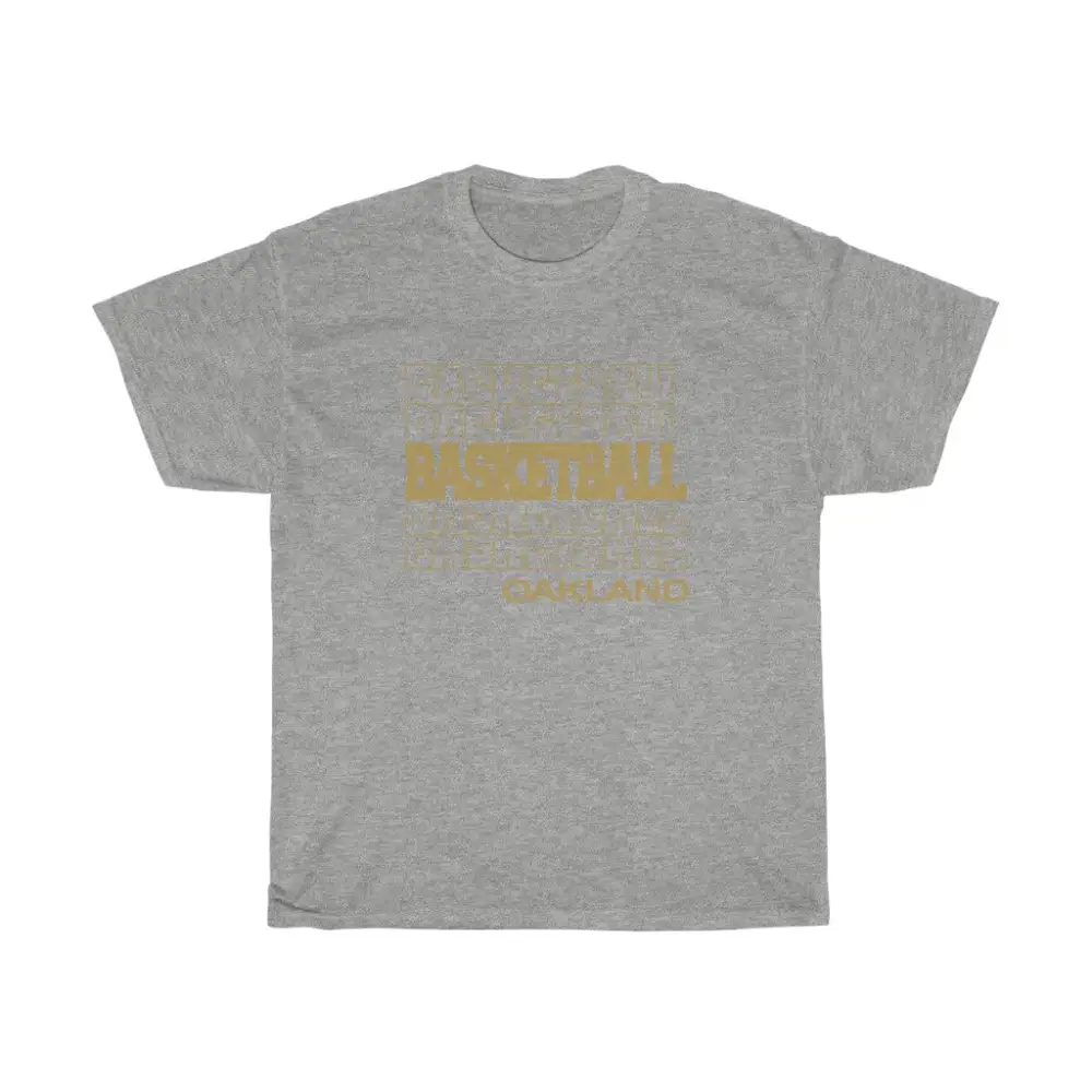 Basketball Oakland in Modern Stacked Lettering