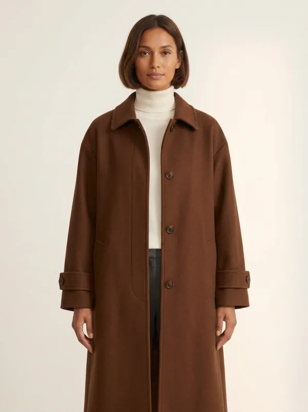 Classic Texture Wool-Blend Outerwear Coat
