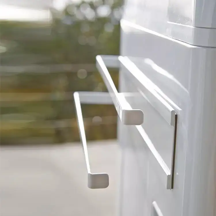 Magnetic Double Tissue Towel Holder White