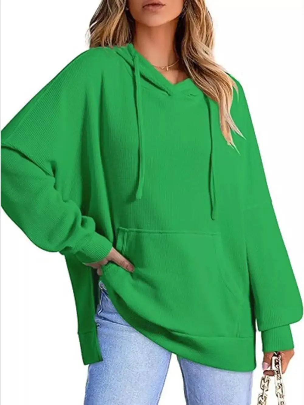 Refined Drawstring Pocketed Oversized Hoodie