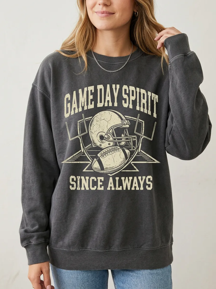 Women's Football Lover Game Day Spirit Helmet Graphic Sweatshirt