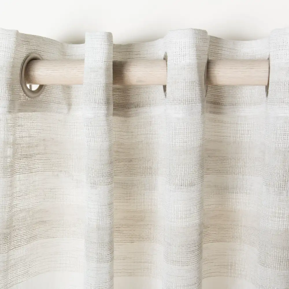 Refined Semi-Sheer Grommet Modern Curtain Panel