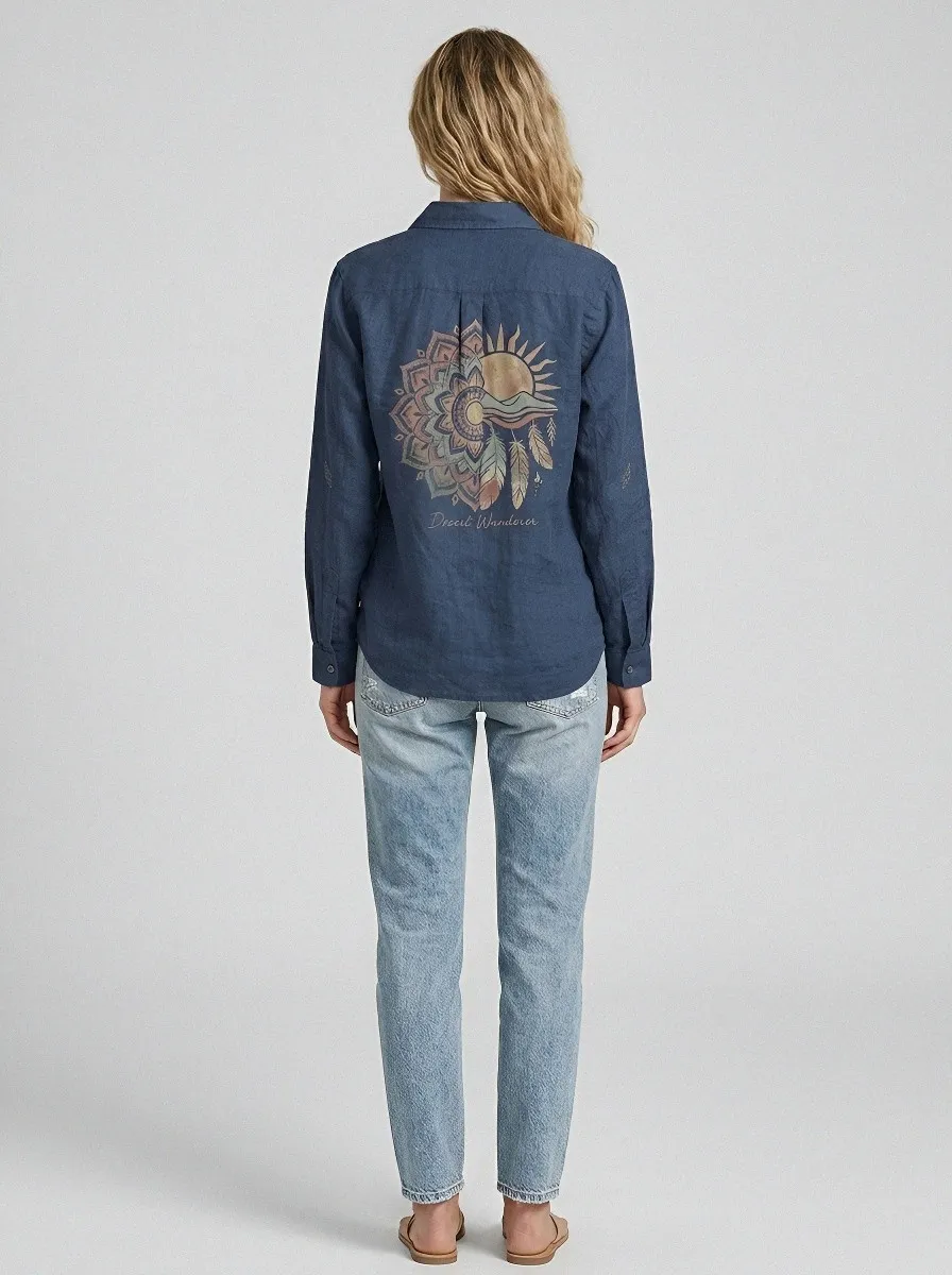 Desert Wanderer Mandala Casual Shirt