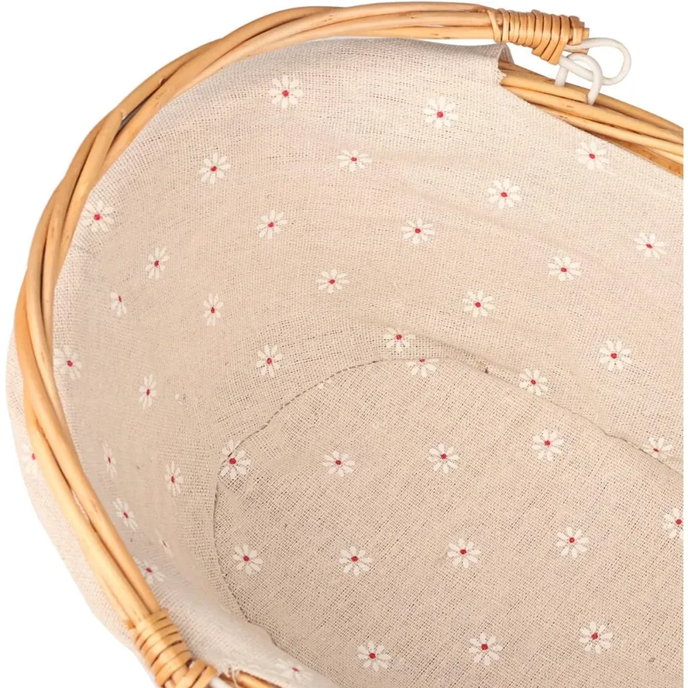 Vintage Rattan Picnic Basket