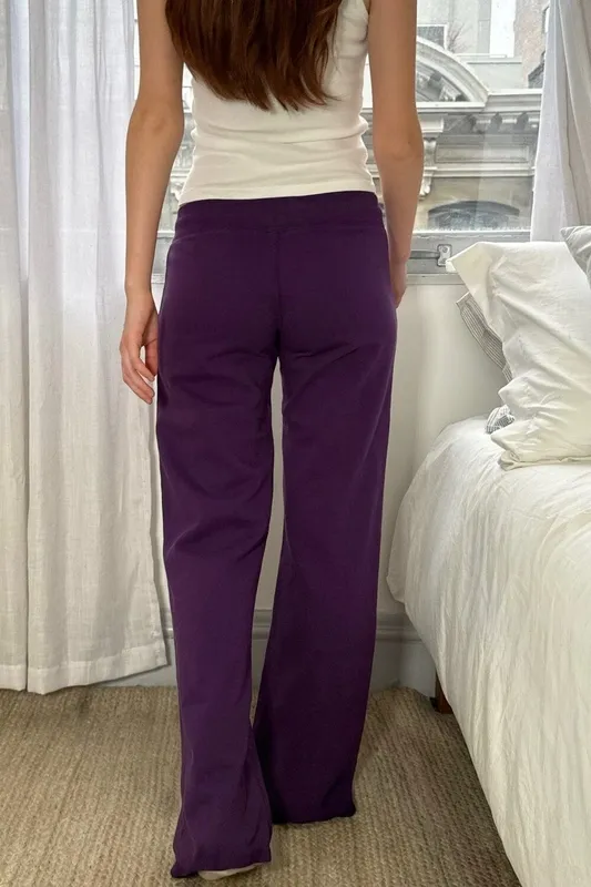 Deep Purple Drawstring Sweatpants