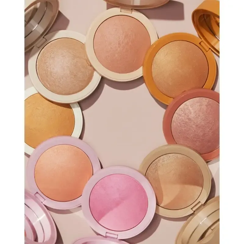8 Color Cruelty Free Shimmer Highlighter Pressed Powder