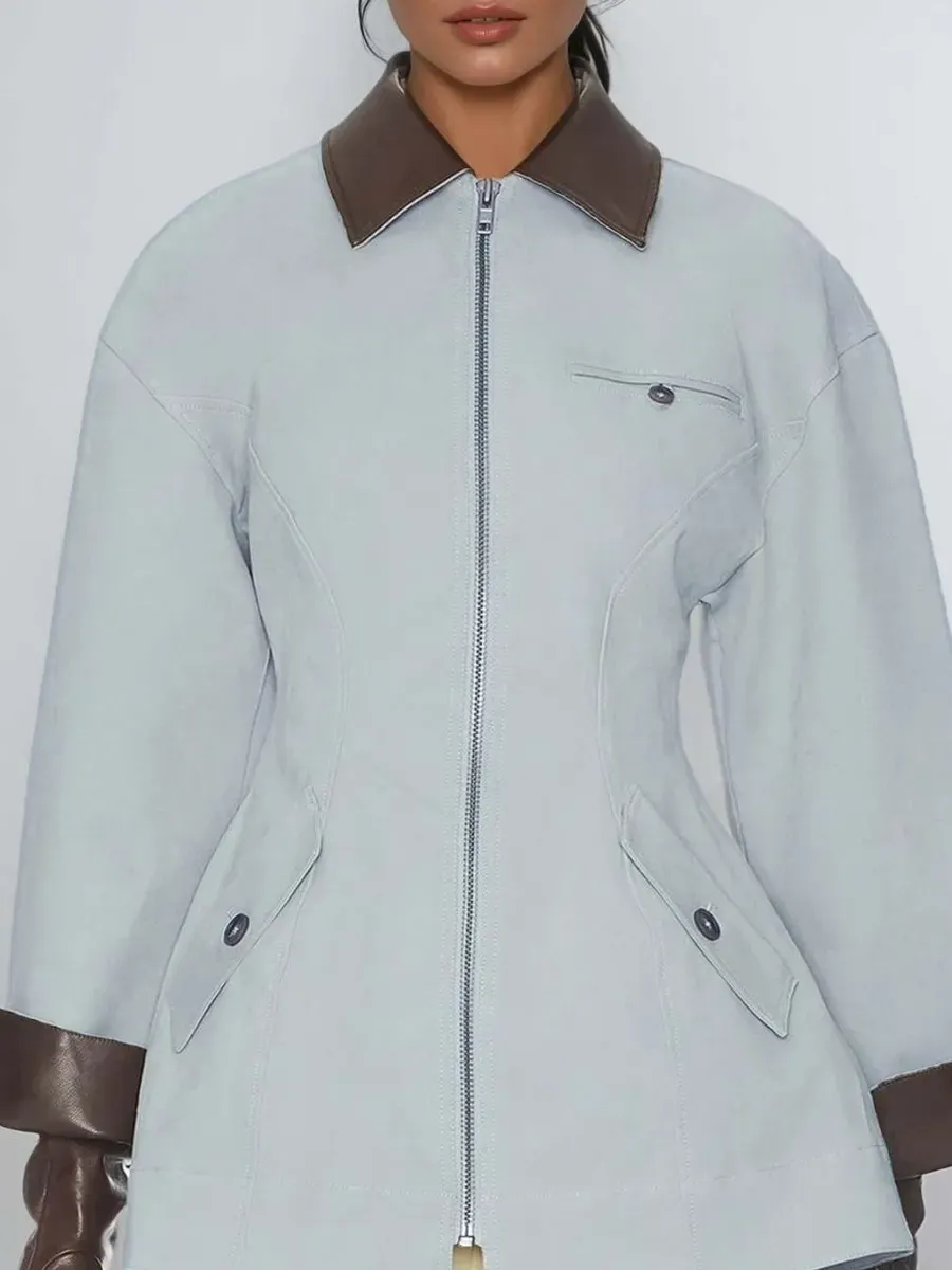 Delaney Deconstruct Leather Bodycon Jacket