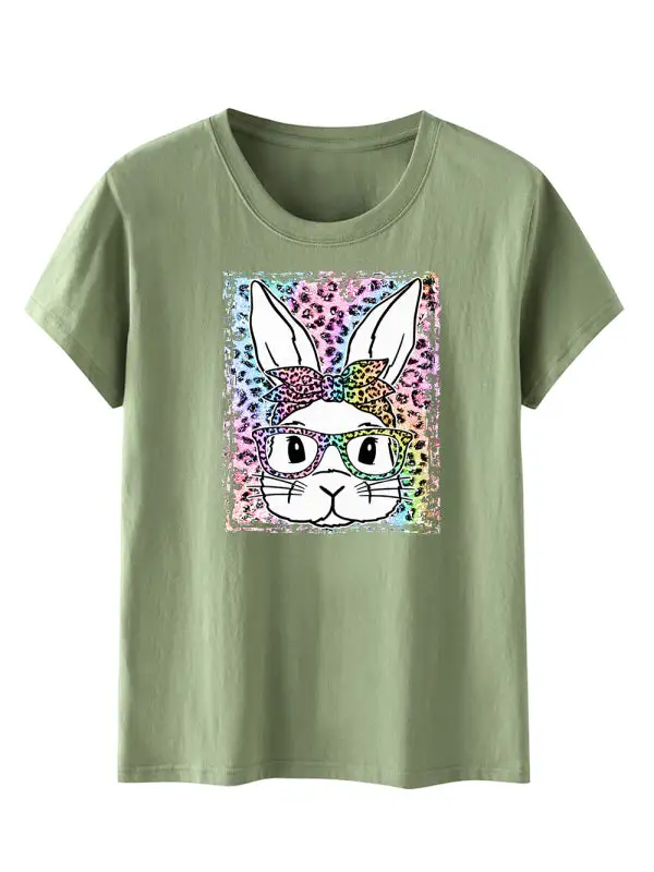 Effortless Round-Neck Collared Short-Sleeve Knit T-Shirt