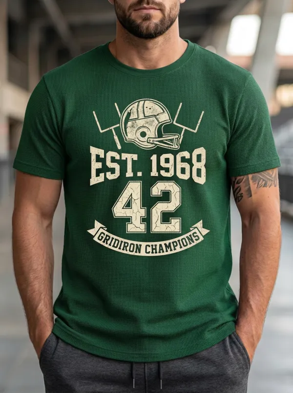 Men's Casual Gridiron Helmet T-Shirt