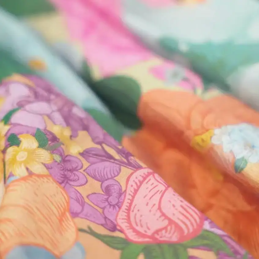 Floral Cat Motif Skirt