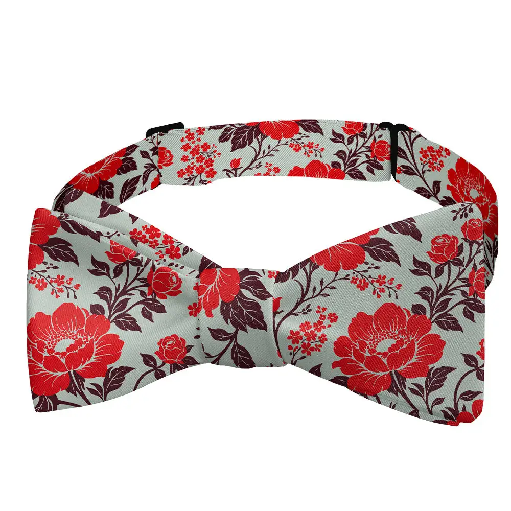 Estate Garden Floral Motif Bow Tie