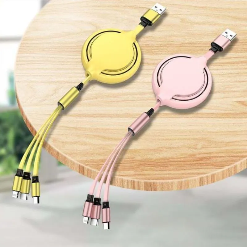 3 in 1 YO YO Mobile Charging Cable (multicolour)