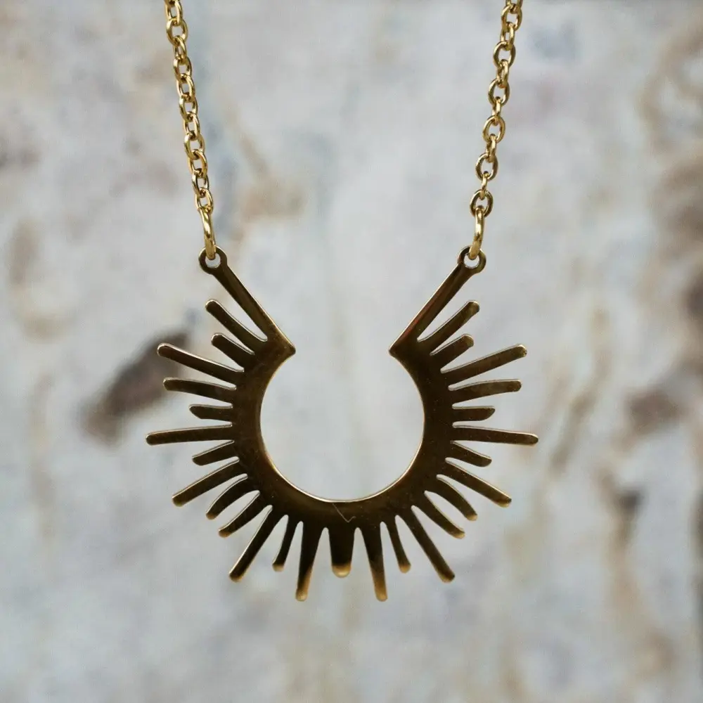Dainty Sun Pendant Necklace