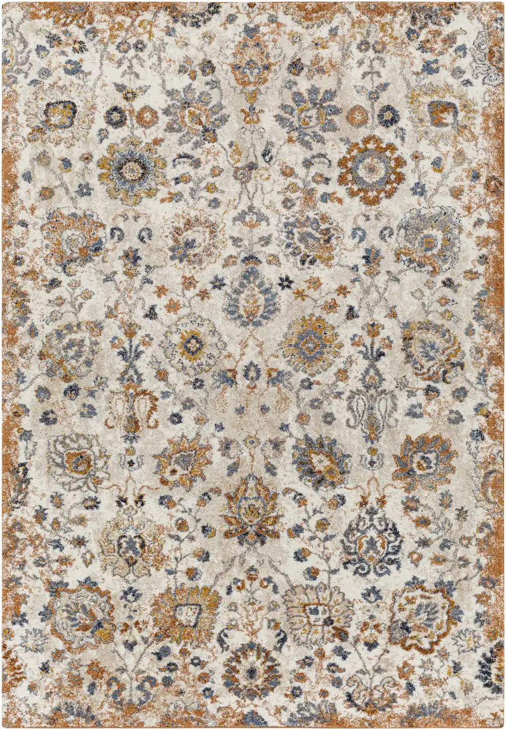 Refined Traditional Polypropylene Area Rug Layered Decor