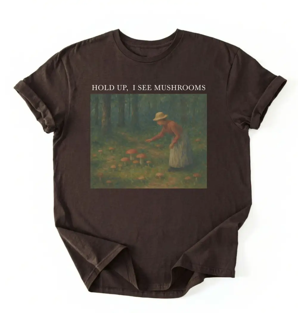 Mushroom Finder Graphic Cotton Tee