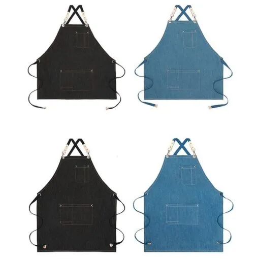 Denim Crossback Kitchen Work Apron